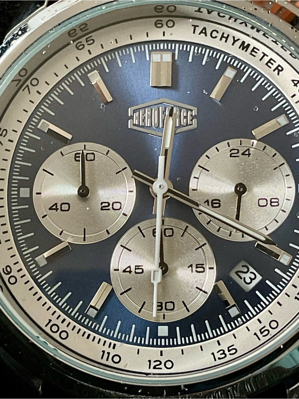 NIB Excellent Heroforce 3 Register Chronograph In Style Of Navitimer Tachymeter